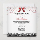 Invitation Bachelorette Party Red Corset talons hauts Champag (Dos)