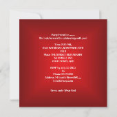 Invitation Bachelorette Party Red Roses Hi Heel Chaussure (Dos)