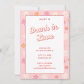 Invitation Bachelorette Party Retro Rose Daisy Drunin dans l' (Devant)