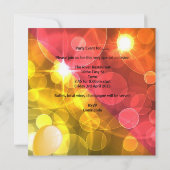 Invitation Bachelorette Party Rouge Jaune Fille Ballons (Dos)