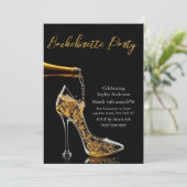 Invitation Bachelorette Party-Stiletto et Bubbly (Debout devant)