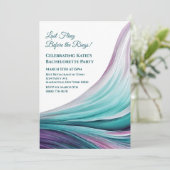Invitation Bachelorette Party-violet et Turquoise (Debout devant)