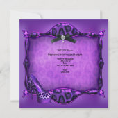 Invitation Bachelorette Party violet léopard noir Chaussures (Dos)