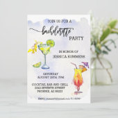 Invitation Bachelorette Party Watercolor Cocktail (Debout devant)