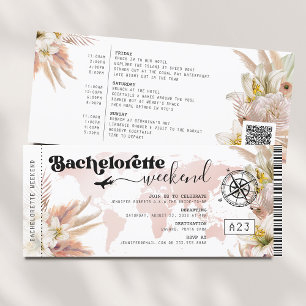 Invitation Bachelorette Party Weekend Boarding Pass