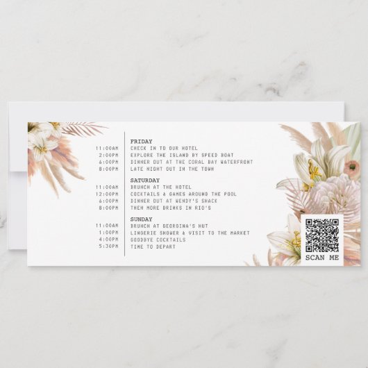 Invitation Bachelorette Party Weekend Boarding Pass (Dos)