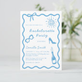 Invitation Bachelorette Party Whimsical manuscrit (Debout devant)