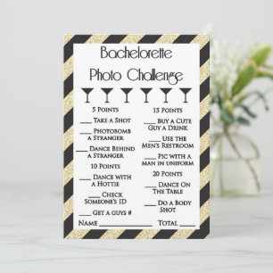 Invitation Bachelorette Photo Challenge Partie