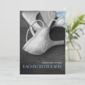 Invitation Bachelorette photo de mariage élégante (Debout devant)