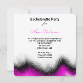 Invitation Bachelorette Plumes Corset Rose Champagne talons (Dos)