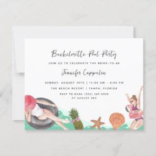 Invitation Bachelorette Pool Party
