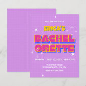 Invitation Bachelorette pop rétro (Devant / Derrière)