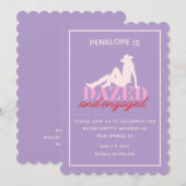 Invitation Bachelorette Purple Dazed & Engagé (Devant / Derrière)