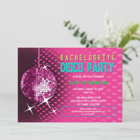 Invitation Bachelorette Retro (Debout devant)