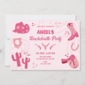 Invitation Bachelorette rose (Devant)