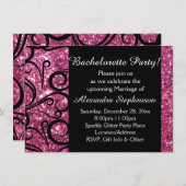 Invitation Bachelorette rose (Devant / Derrière)