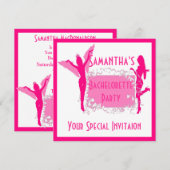 Invitation Bachelorette rose (Devant / Derrière)
