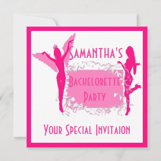 Invitation Bachelorette rose (Devant)