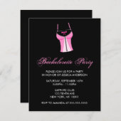 Invitation Bachelorette rose (Devant / Derrière)