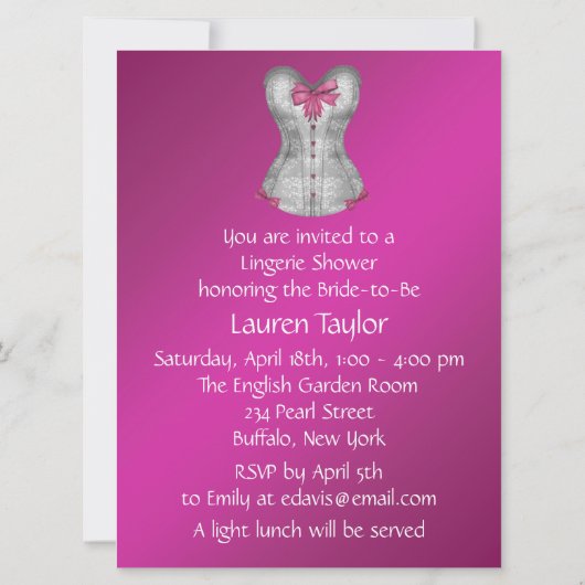 Invitation Bachelorette Rose Chaud (Dos)