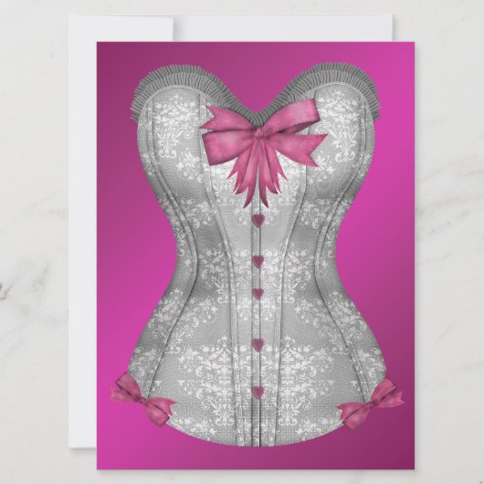 Invitation Bachelorette Rose Chaud (Devant)