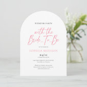 Invitation Bachelorette rose et blanc Week-end (Debout devant)
