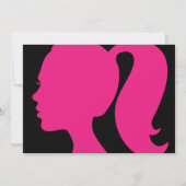 Invitation Bachelorette rose et noire (Dos)