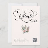 Invitation Bachelorette Rose Floral Cocktail Spa Voyage (Dos)