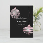 Invitation Bachelorette rose Gold, Blush et Black Christmas (Debout devant)