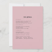 Invitation Bachelorette rose Gold, Blush et Black Christmas (Dos)