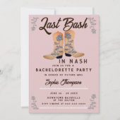 Invitation Bachelorette rose Rose de bash Nash (Devant)