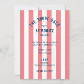 Invitation Bachelorette Rose Stripe Bach Snow (Devant)