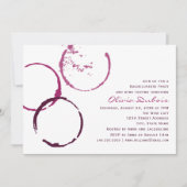 Invitation Bachelorette Rustique Mariage De Tige Bourgogne (Devant)