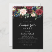 Invitation Bachelorette Rustique Noir (Devant)