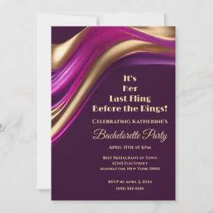 Invitation Bachelorette-Sa Dernière course devant les anneaux