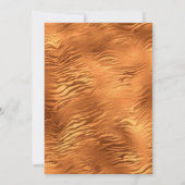 Invitation Bachelorette Shimmerger Gold Tiger Stripes (Dos)