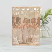 Invitation Bachelorette Spa Day Magazine Couverture (Debout devant)
