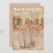 Invitation Bachelorette Spa Day Magazine Couverture (Devant / Derrière)