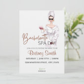 Invitation Bachelorette Spa Party personnalisé (Debout devant)