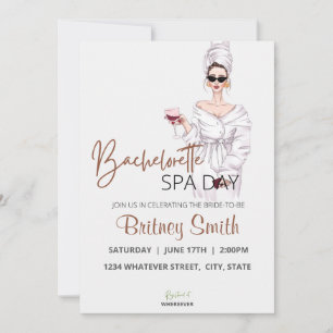 Invitation Bachelorette Spa Party personnalisé