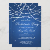 Invitation Bachelorette Sparkstring Bleu (Devant / Derrière)