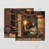 Invitation Bachelorette Steampunk (Devant / Derrière)