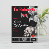 Invitation Bachelorette style cinéma gothique (Debout devant)