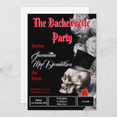 Invitation Bachelorette style cinéma gothique (Devant / Derrière)