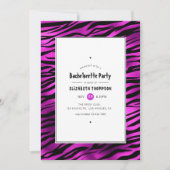 Invitation Bachelorette Tigre violet chatoyante (Devant)