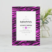 Invitation Bachelorette Tigre violet chatoyante (Debout devant)