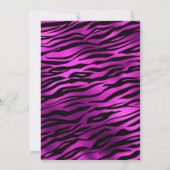 Invitation Bachelorette Tigre violet chatoyante (Dos)