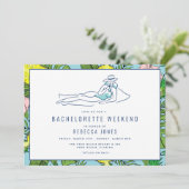 Invitation Bachelorette Tropical Beach Girls Weekend Getaway (Debout devant)