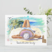 Invitation *~* Bachelorette Tropical Exotic QR Beach Party (Debout devant)