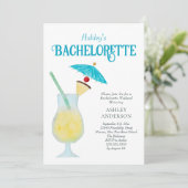 Invitation Bachelorette Tropicale avec Pina Colada (Debout devant)